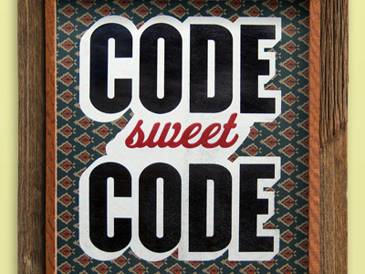 Code Sweet Code print silkscreen wallpaper
