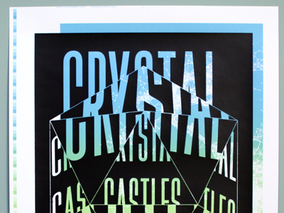 Crystal Castles f8 facebook gig poster overprint silk-screen typography