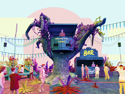 Power Tree Promo 3d animation branding colourful festival logo motiongraphics promo