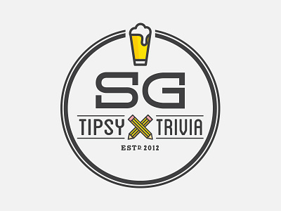 SG Tipsy Trivia: Logo design beer design logo sg tipsy trivia trivia