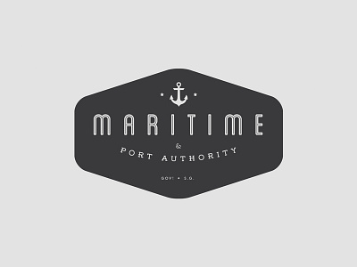Hipster logo: Maritime & Port Authority authority government hipster logo maritime mpa port singapore