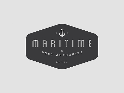 Hipster logo: Maritime & Port Authority