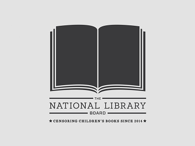 Hipster logo: National Library Board board government hipster library logo nlb singapore