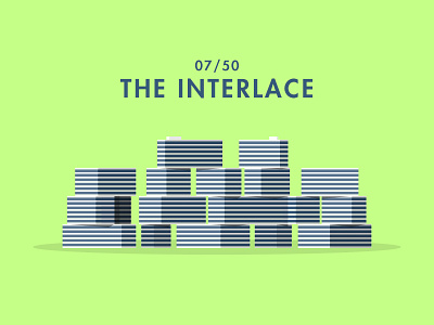 07/50: The Interlace architecture buildings flat design illustration singapore