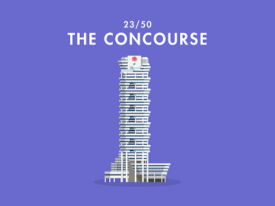 23/50: The Concourse architecture buildings concourse flat design illustration singapore