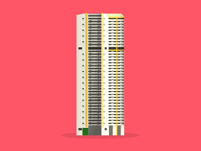 33/50: Pearl Bank Apartments architecture bank buildings flat design illustration pearl singapore