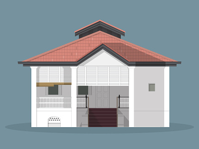 49/50: 38 Oxley Road 38 oxley road architecture buildings flat design illustration lee kuan yew singapore
