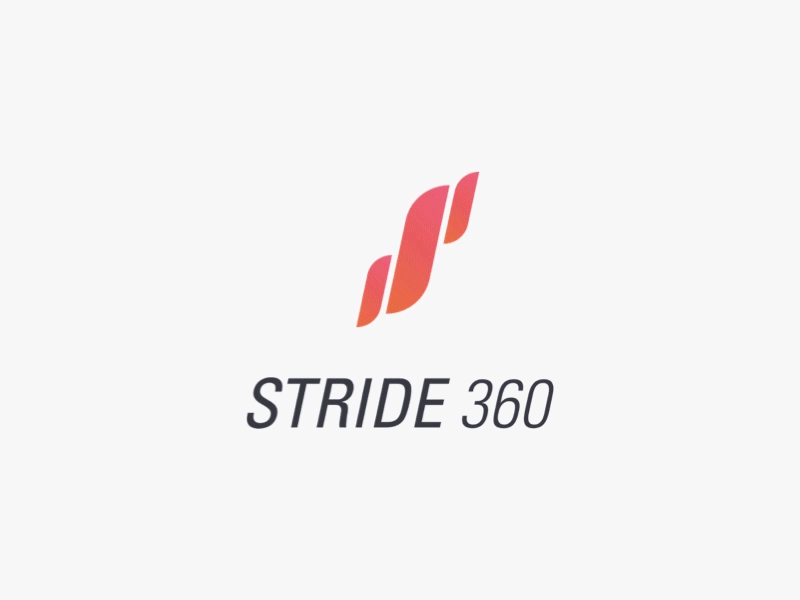 Stride 360 logo & app icon 2d animation animation app brand brand identity branding color design gradient graphic logo logo design mobile ui ui design vector visual