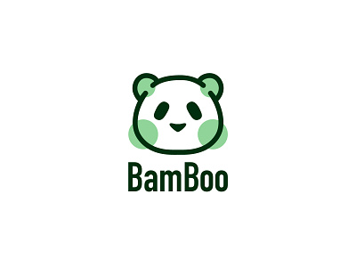 BamBoo - Daily Logo Challenge: Day 3 - Panda bamboo branding challenge daily dailylogochallenge design flat graphic green logo logo design logos outline panda vector visual visual identity