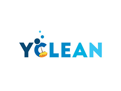 Clean logo branding broom clean cleaning logo vecto water