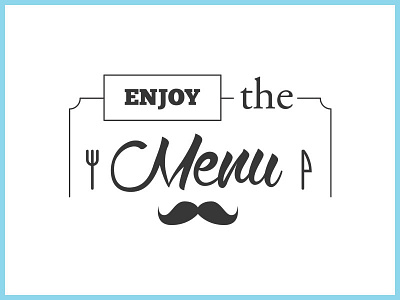 Wedding menu food menu moustache typo wedding