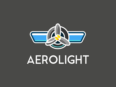 Aerolight Logo aero helix light logo plane propeller repair ulm vecto wing