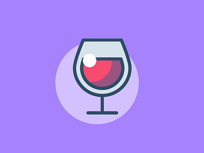 Wine app bar baroudeur glass icon mobile night outline red wine