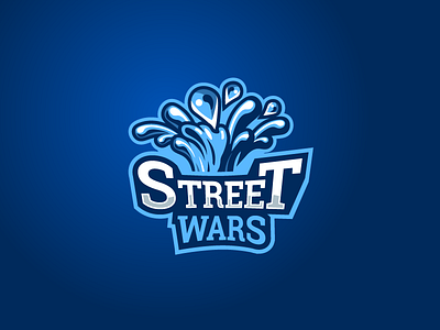 Logo proposition 2 fountain games logo splash street vector wars water watergun