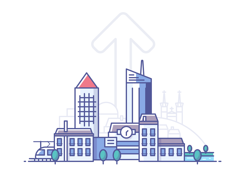 Urban plan Lyon France