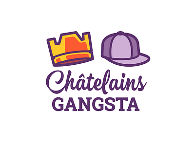 Châtelains Gangsta cap châtelains crown gangsta king logo vector