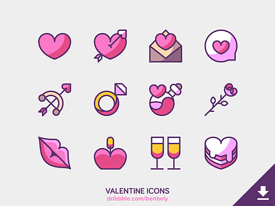 Valentine Icons Freebie