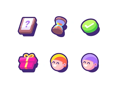 App icons - series 2 3d book check child children confirm countdown gift hourglass icon icons present validate