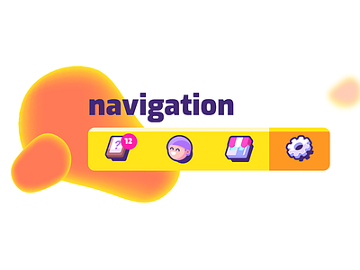 Navigation menu app icon icons illustration kids menu navigation quizz settings shop ui vector