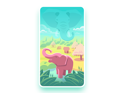 Elephant Nature Park, Chaing Mai card elephant illustration jungle natural park park pond reserve thailand travel vector