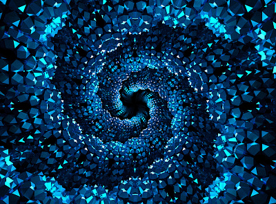 Fractal Crystal Vortex 3d art background beautiful blue creative crystals dark design fractal green mushrooms render shadow supji trip trippy vortex wallpaper