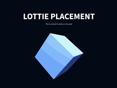 Lottie Animation: Blue Cube Walkcycle 3d animation blue lottie simple supji walkcycle