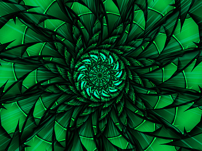 Trippy Plant Vortex Background