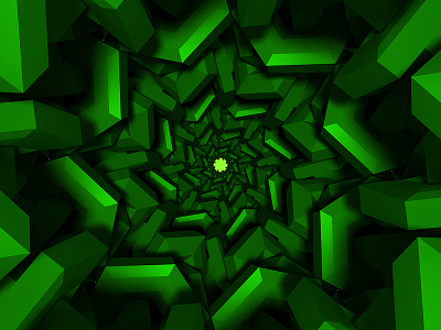 Green Tunnel DMT 3D Concept 3d 3d art 3d artist 3dmodeling concept dark design dmt highlights supji trippy