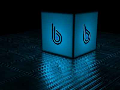 Bentliquid Cube Soft 3d 3d artist amazing art bentliquid blue business business agency cube dark design glow logo precision reflection render shape soft supji tiles