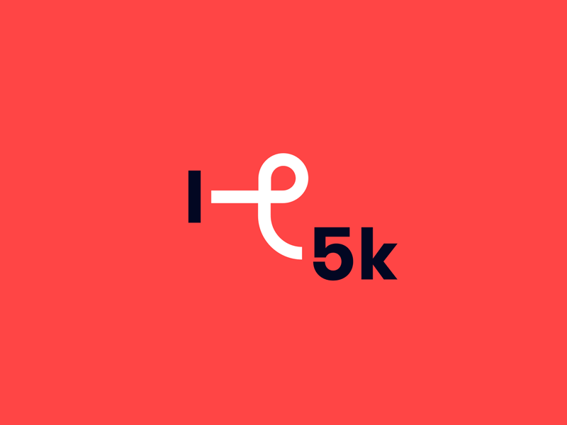 I-5k Logo animation branding design flat icon logo typography