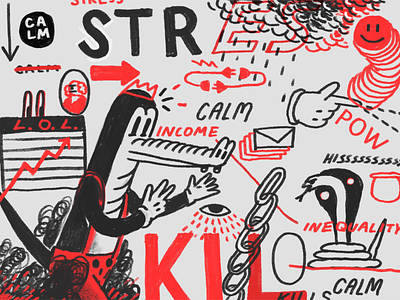 An exploration of stress design illustration typography