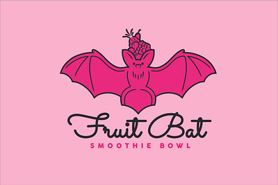Fruit Bat Logo animation branding design illustration logo type typography ui vector