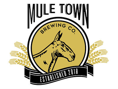 Mule Town Brewing Co. Logo branding customtype illustration illustrator logo photoshop type