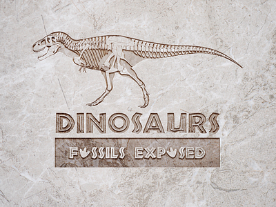 Dinosaur Museum Logo advertisement branding concept design exhibit fonts illustration illustrator marketing texture type