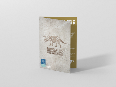 Brochures for Dinosaurs: Fossils Exposed advertisement branding concept design exhibit fonts illustration illustrator marketing texture type