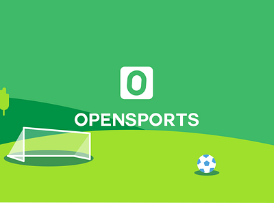 OpenSports Banner art field fun green monogram sports sports branding sports design sports logo