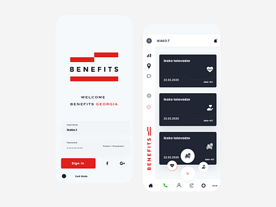 Benefits Georiga Insurance App android android app app benefits car insurance clean design georgia health insurance identity insurance ios ios app talavadze tbilisi ui ux