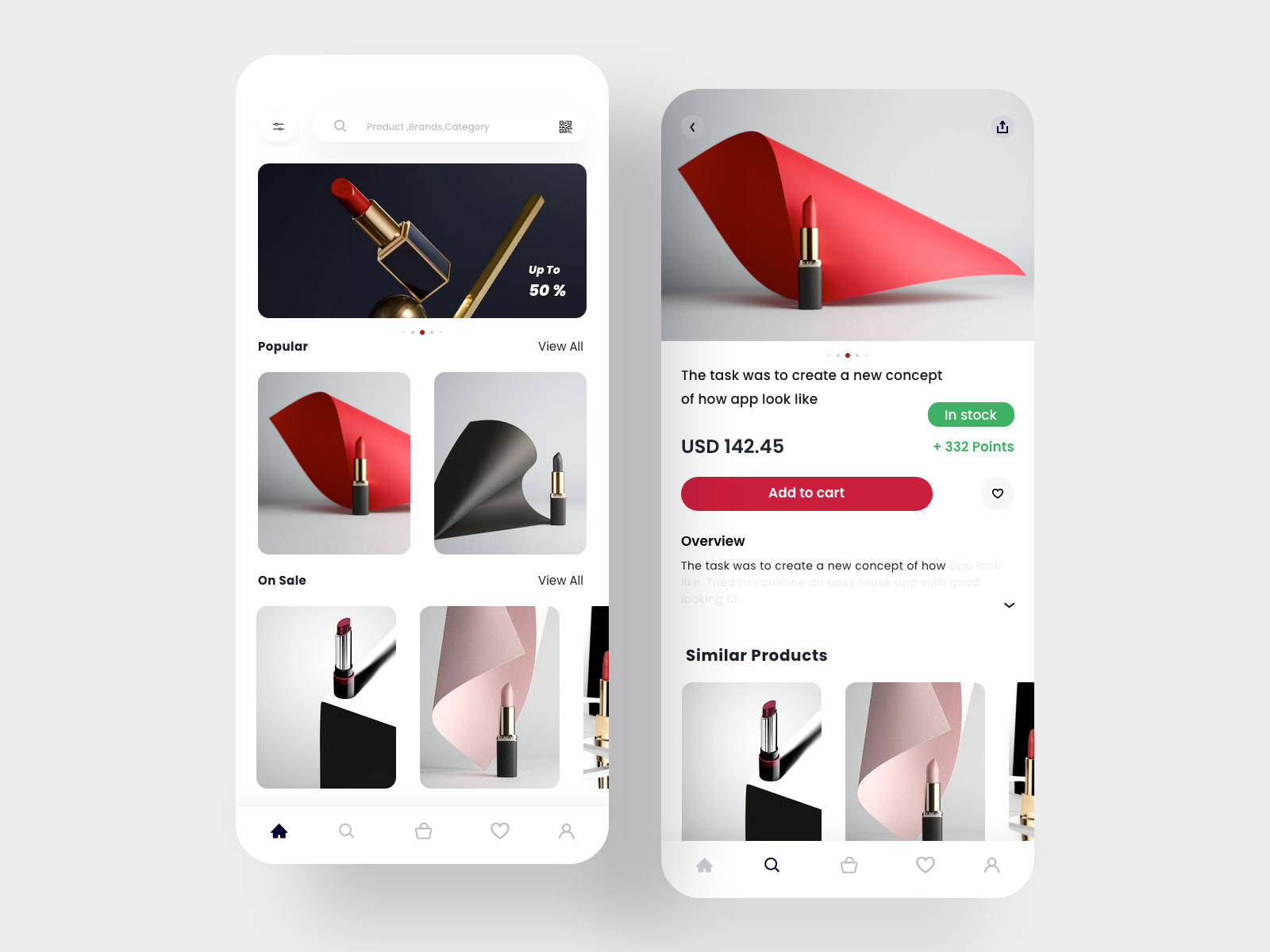 E commerce app concept by irakli talavadze on Dribbble