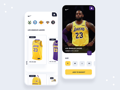 NBA E-Commcerce UI Concept