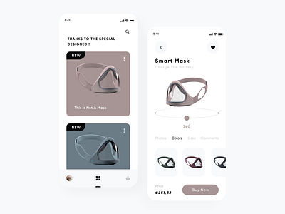 Smart Mask Ecommerce UX/UI app branding cart clean design ecommerce ecommerce app ecommerce shop identity market minimal talavadze trendy design typogaphy ui ux wishlist