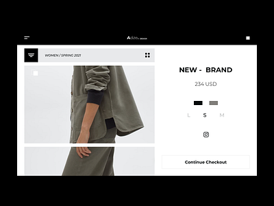 Webdesign Minimal Shop concept