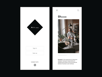 Mobile Design Interaction Conecpt branding clean dark dark ui design discover ineraction design inspiration interaction minimal minimalism minimalist minimalistic mobile mobile design mobile ui sign up talavadze ui ux