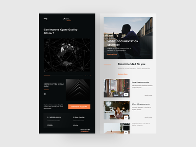 Crypto Landing Page Mobile Concept bitcoin branding clean crypto cryptocurrency dark ui design ethereum home page landing page minimal minimalism minimalist minimalistic mobile mobile design talavadze trade ui ux