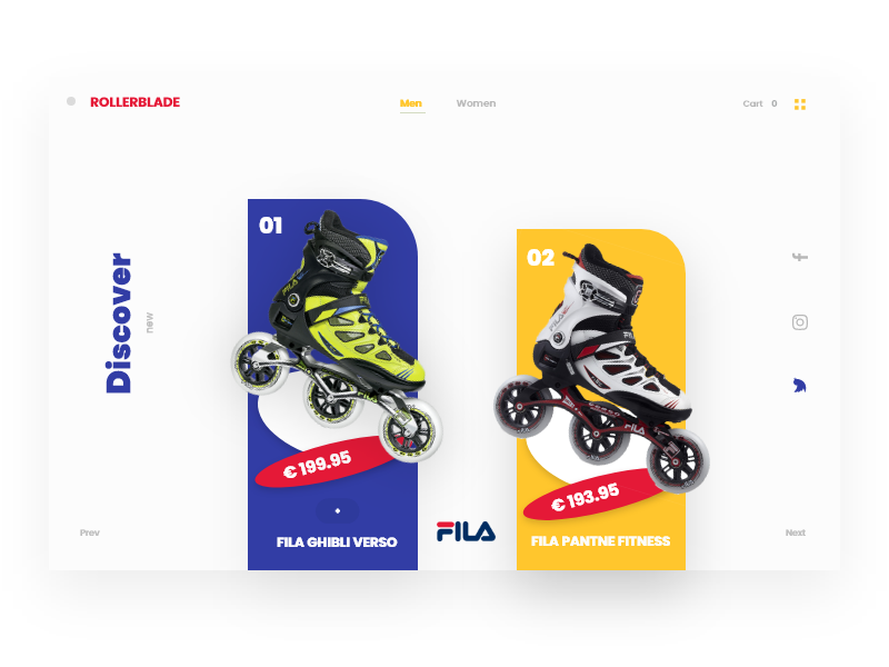 Rollerblade Shop Concept by IKAKO® on Dribbble