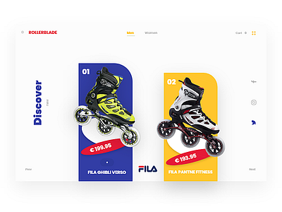 Rollerblade - Shop Concept clean color design identity inspiration material material design minimal product rollerblade skates talavadze trend ui ux