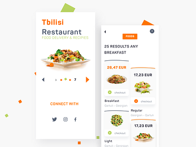 Delivery -App app breakfast clean delivery design georgia identity talavadze ui ux