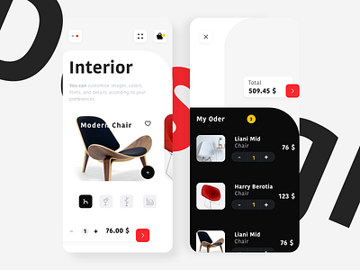 Interior App Design android app branding buy chair clean design georgia identity interactive interior ios mobile mobile app design sell talavadze temple ui