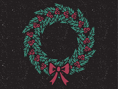 Holiday season christmas illustration winter wreath