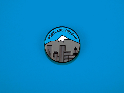Portland Enamel pin city enamel pin oregon pdx portland