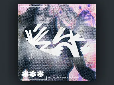 yé yé album art album cover artwork bitmap cover art cover artwork cover design gin tonic girls graphic deisgn graphic design random raster type